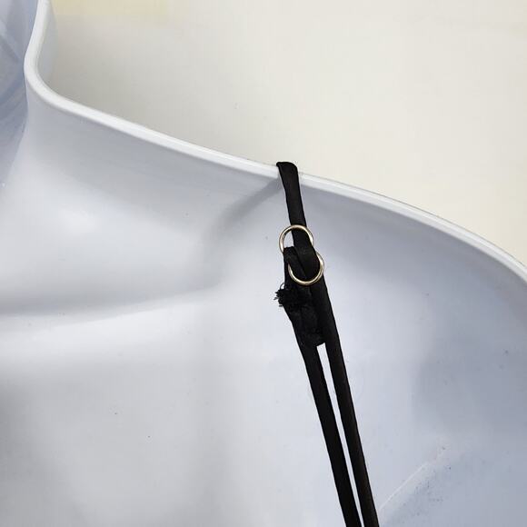 Saints + Secrets Black Square Neck Strappy Back Tie Side Zip Dress Size Small - Picture 6 of 7